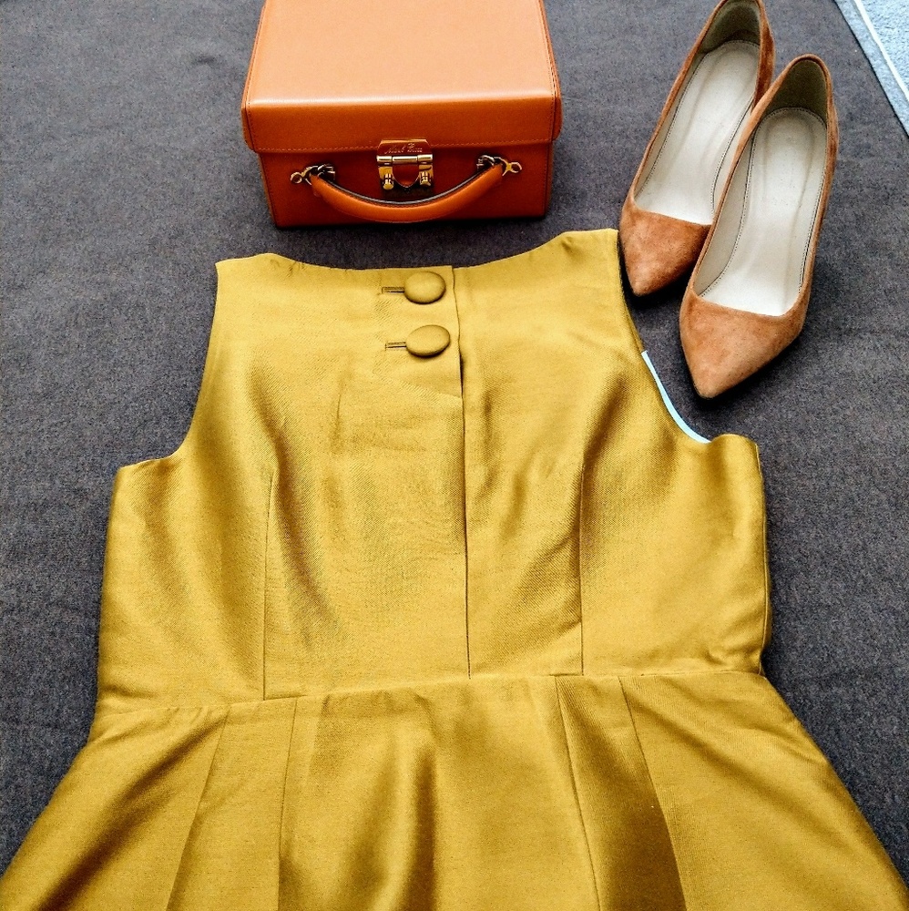 NEW Anthropologie Maeve Chardonnay Cut Out Dress - Picture 2 of 8
